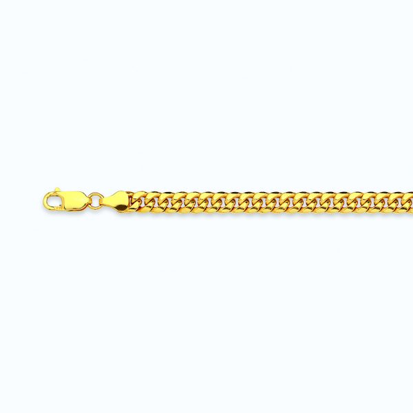 10K 3.75MM YELLOW GOLD HOLLOW MIAMI CUBAN 22" CHAIN NECKLACE (AVAILABLE IN LENGTHS 7" - 30")