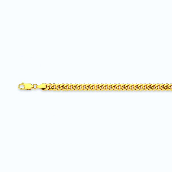 10K 3MM YELLOW GOLD HOLLOW MIAMI CUBAN 30" CHAIN NECKLACE (AVAILABLE IN LENGTHS 7" - 30")