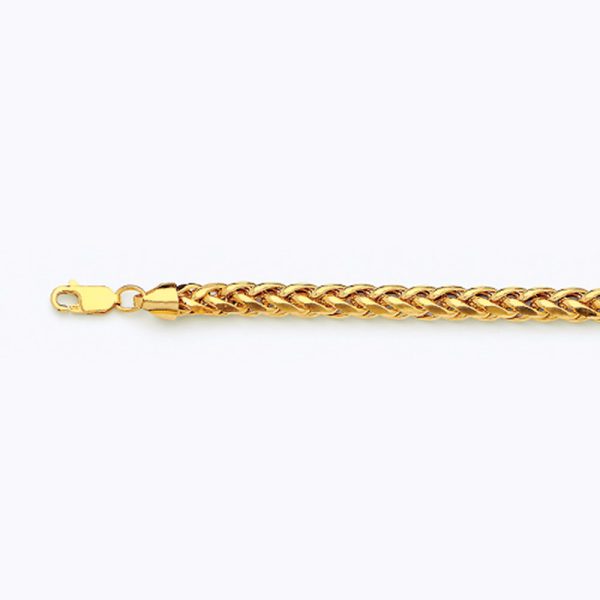 10K 5MM YELLOW GOLD PALM 20" CHAIN NECKLACE (AVAILABLE IN LENGTHS 7" - 30")