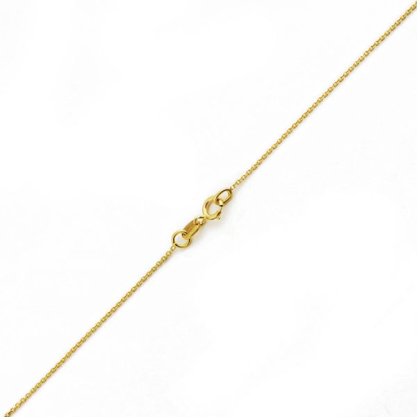 14K YELLOW GOLD DC ROLO  043 GAUGE 20" CHAIN NECKLACE (AVAILABLE IN LENGTHS 7" - 30")