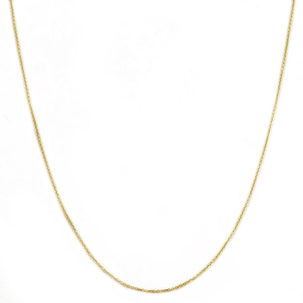 14K YELLOW GOLD DC ROLO  043 GAUGE 26" CHAIN NECKLACE (AVAILABLE IN LENGTHS 7" - 30")