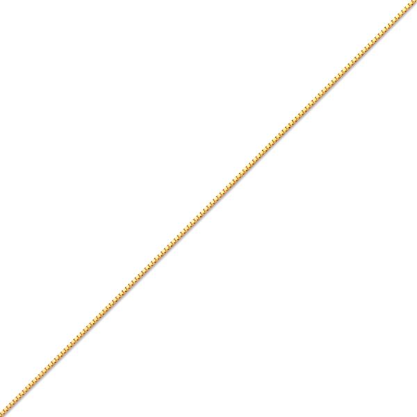 14K YELLOW GOLD BOX 078 GAUGE 30" CHAIN NECKLACE (AVAILABLE IN LENGTHS 7" - 30")