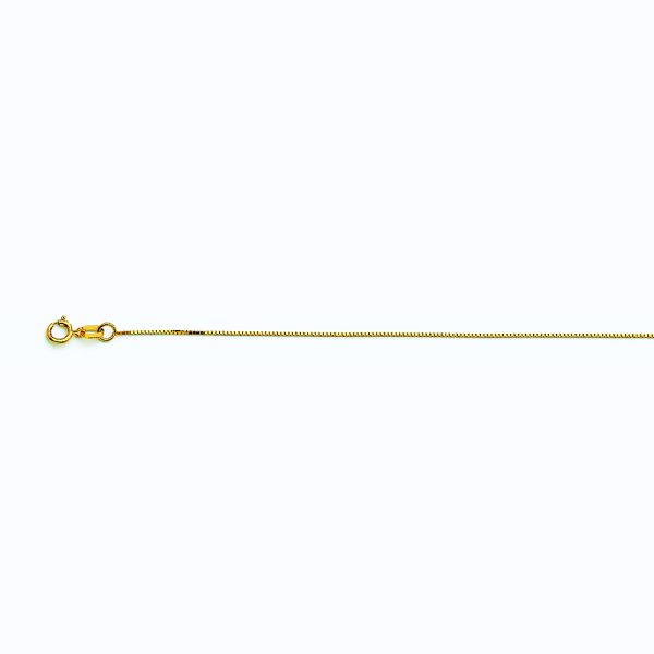 14K YELLOW GOLD BOX 040 GAUGE 22" CHAIN NECKLACE (AVAILABLE IN LENGTHS 7" - 30")