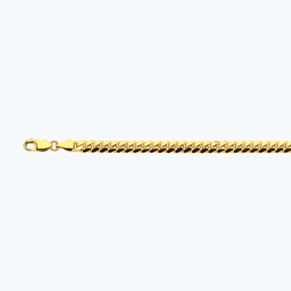 18K 6MM YELLOW GOLD SOLID MIAMI CUBAN 20" CHAIN NECKLACE (AVAILABLE IN LENGTHS 7" - 30")