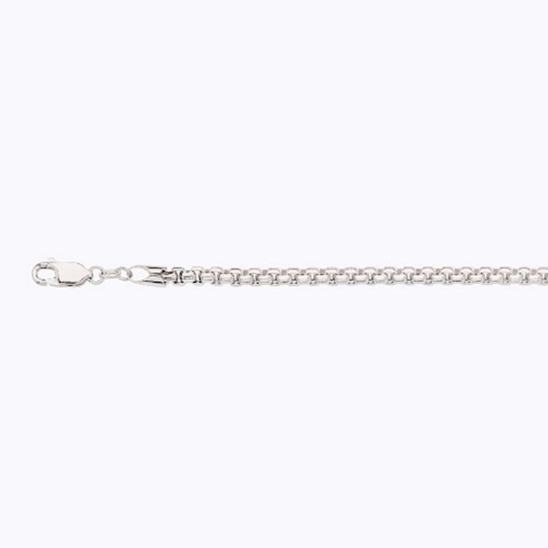 14K 3.5MM WHITE GOLD VENETIAN BOX 26" CHAIN NECKLACE (AVAILABLE IN LENGTHS 7" - 30")