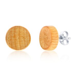 Stainless Steel, 12mm Round Natural Wood Suds