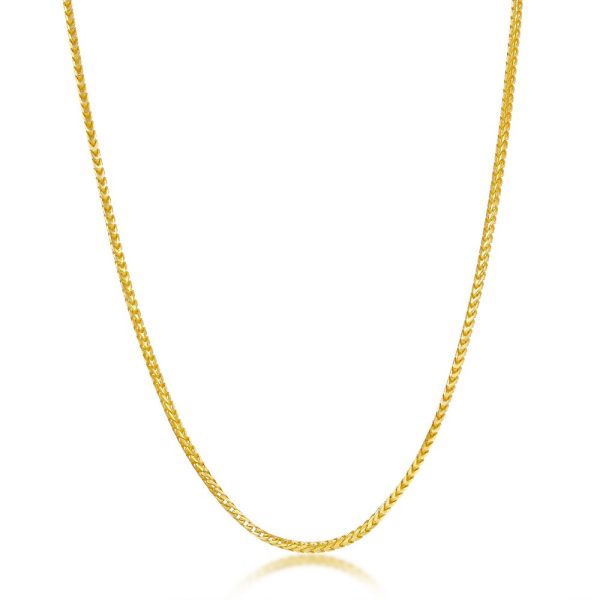 Sterling Silver 1.5mm Franco Chain - Gold Plated