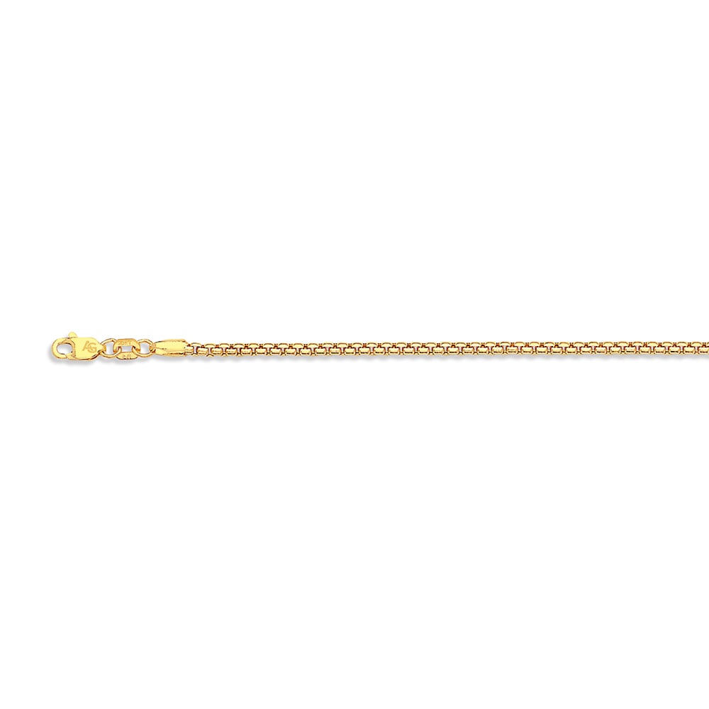 10K 2MM YELLOW GOLD VENETIAN BOX 8" CHAIN BRACELET (AVAILABLE IN LENGTHS 7" - 30")