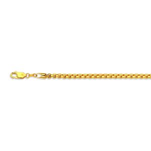 14K 3.5MM YELLOW GOLD VENETIAN BOX 28" CHAIN NECKLACE (AVAILABLE IN LENGTHS 7" - 30")