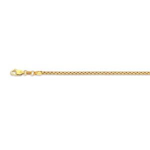 14K 2.5MM YELLOW GOLD VENETIAN BOX 18" CHAIN NECKLACE (AVAILABLE IN LENGTHS 7" - 30")