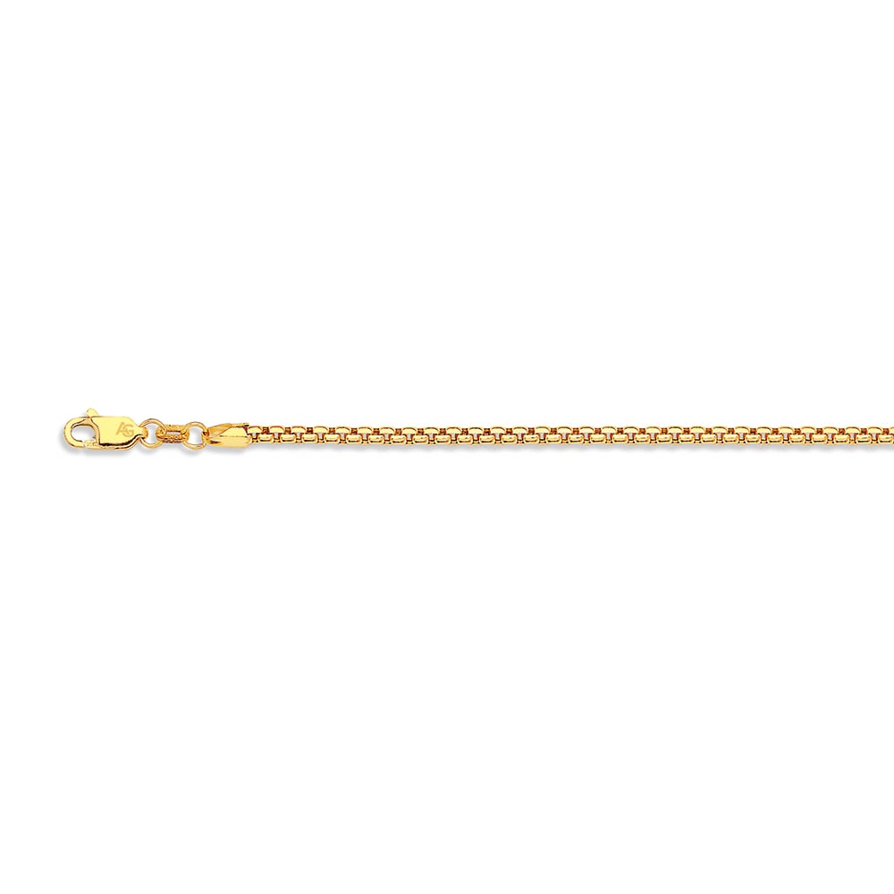 10K 2.5MM YELLOW GOLD VENETIAN BOX 7" CHAIN BRACELET (AVAILABLE IN LENGTHS 7" - 30")